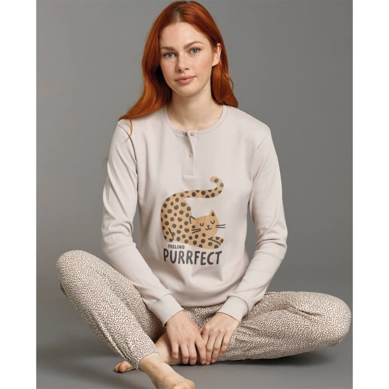 Pigiama donna caldocotone interlock Enrico Coveri EP6315