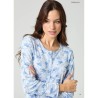 Pigiama donna aperto caldocotone interlock Il Granchio GP6140/A