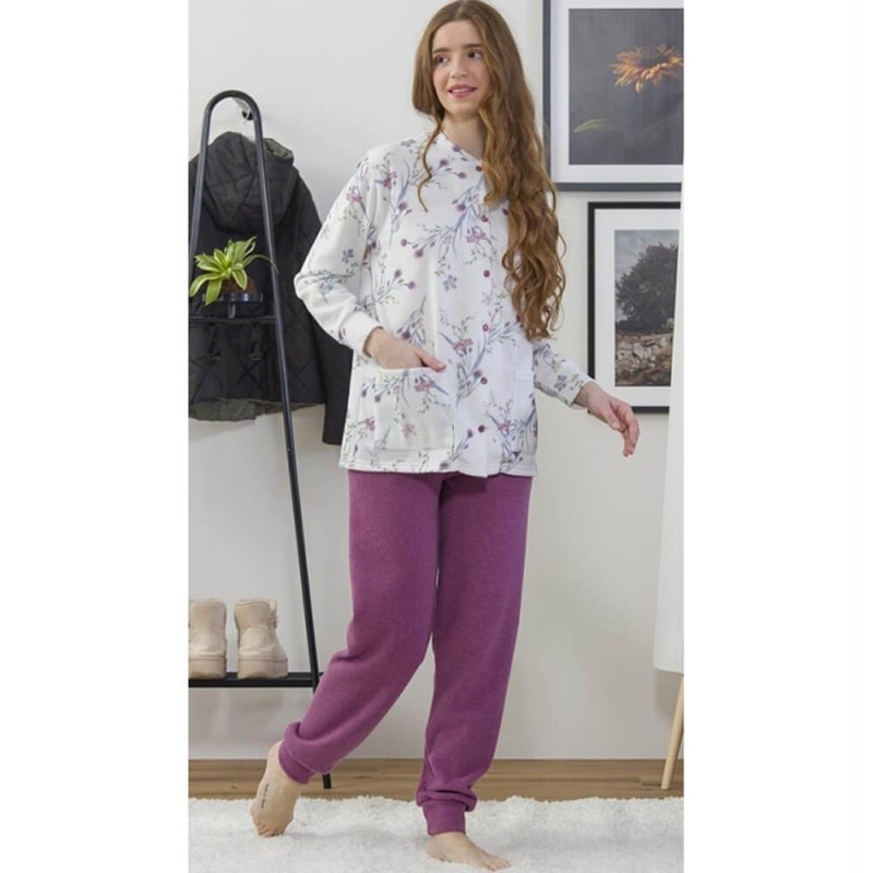Pigiama donna aperto punto Milano Gary 5487
