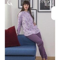 Pigiama donna aperto punto Milano Gary 5487