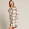 Camicia da notte donna aperta flanella Jadea 5317