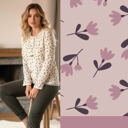 Pigiama donna caldocotone interlock Karel KI1010