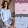 Camicia da notte donna aperta caldocotone interlock Karek KI1050