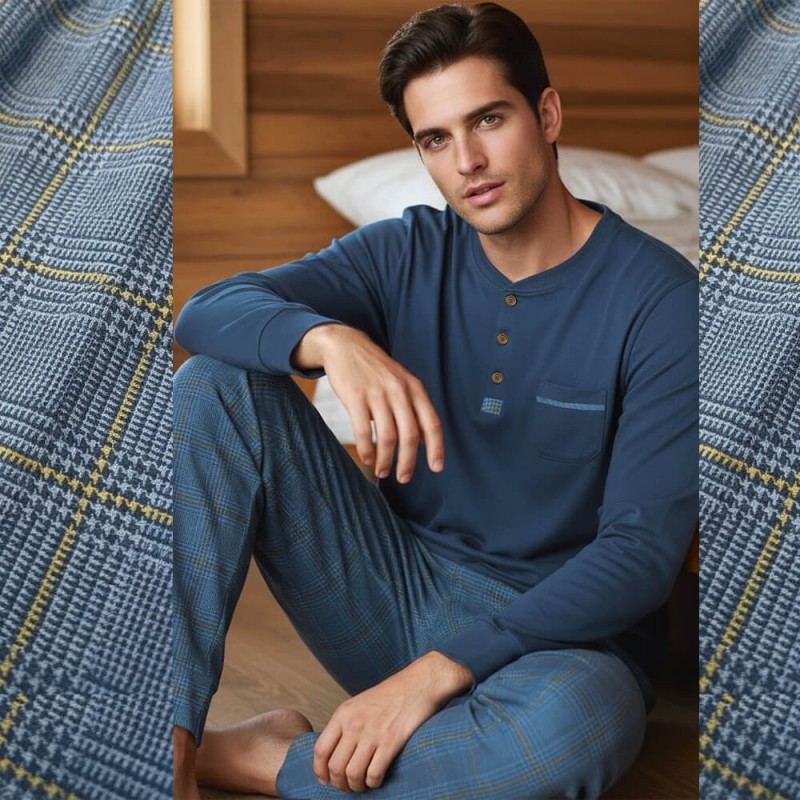 Pigiama uomo caldocotone interlock Karel KI1228
