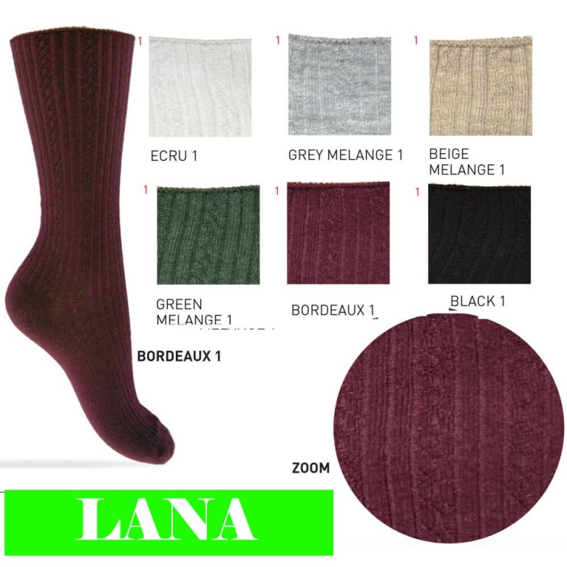 Calza donna midi soft con lana Enrico Coveri Lana Soft WM-5M - 6 paia