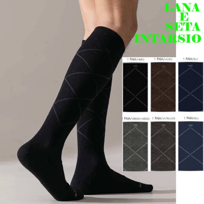 Calza uomo lunga lana e seta Henry Cotton's HC393 - 6 paia