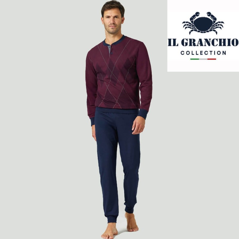 Pigiama uomo cotone felpato Il Granchio GP2131