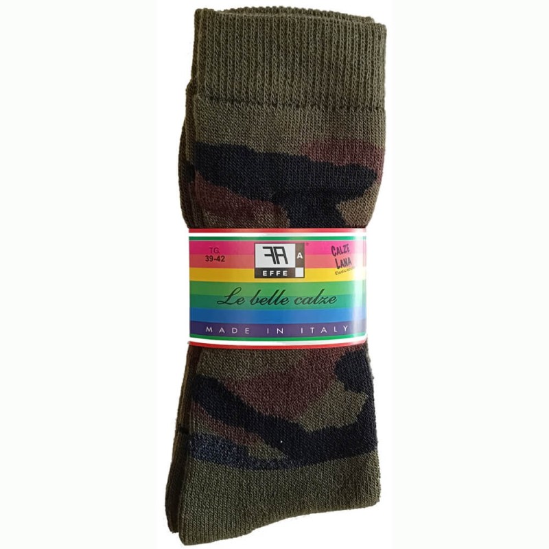 Calza uomo corta pile mimetico Effea 3051 - 3 paia