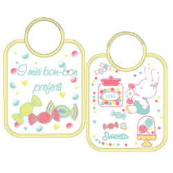 ELLEPI 6 BAVETTE BABY PLASTIFICATE 9504