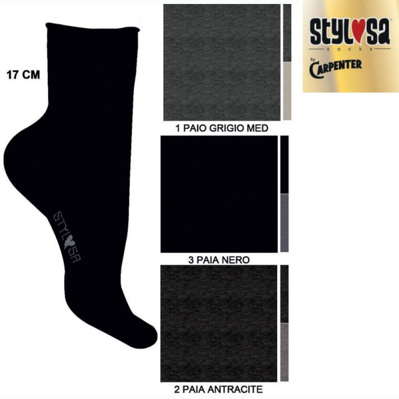 Calza donna corta caldocotone Stylosa W100 NINA - 6 paia