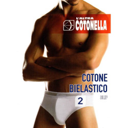 COTONELLA 2 SLIP UOMO COTONE BIELASTICO 2383